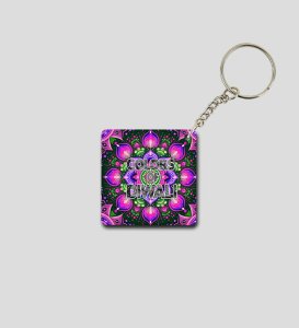 Glow in Festive Style with Neon Deep Printed Keychain Pack of 2