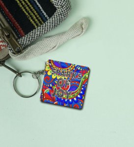Neon Deep Diwali Lights Shine Bright Printed Keychain Pack of 2