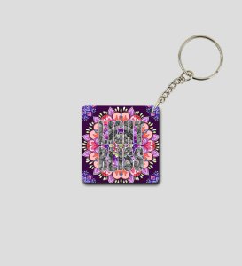 Radiant Diwali Nights Captured in Neon Deep Printed Keychain Pack of 2