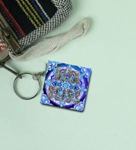 Festive Neon Magic for Diwali Lovers Printed Keychain Pack of 2