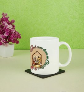 Beautiful Nativity Scene Celebrating Christmas Joy Printed Coffee Mug 250ml