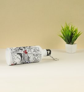 Cool Sci-Fi Robot Comic Look Aluminium Printed Sipper Bottle 600ml